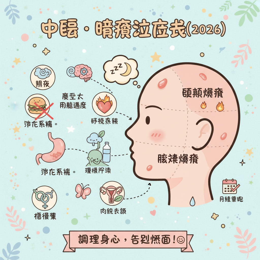 痤瘡治療毛孔堵塞皮脂分泌針灸美容療程食療青春痘皮膚問題消化系統內分泌失調內分泌失調護理建議改善暗瘡方法預防暗瘡飲食調整體質調理暗瘡位置毛孔堵塞粉刺清熱解毒