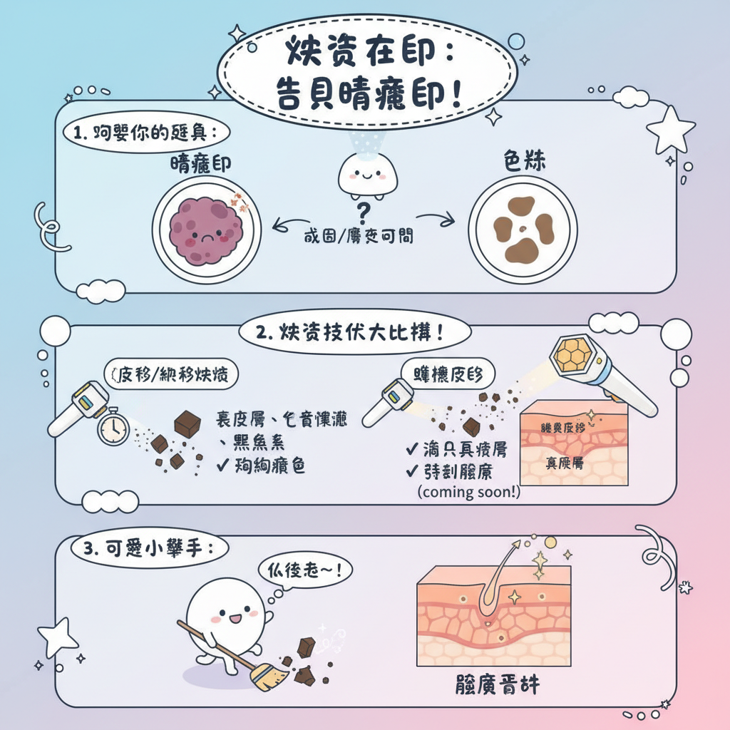 色素沉澱美容療程膠原蛋白激光療程細紋真皮層蜂巢皮秒膚質色斑皮膚護理緊緻提拉去印均勻膚色收細毛孔個人化治療方案淡化暗瘡印增生膠原蛋白刺激膠原增生醫學級療程改善膚質