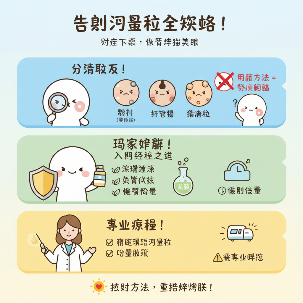 果酸粉刺汗管瘤美容療程粟粒腫皮脂腺油脂粒眼霜暗瘡美容院鎮靜肌膚預防措施改善方法水油平衡護膚步驟油性肌膚毛孔堵塞發炎紅腫油脂分泌過剩錯誤卸妝